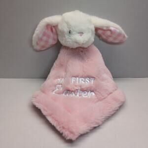 MTY International My First Easter Lovey Rattle Security Blanket Baby Plush Pink
